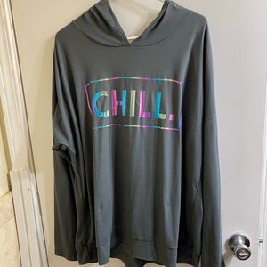 Long sleeve light hoodie.